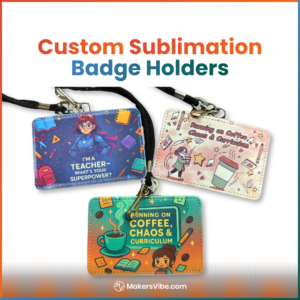 Custom Sublimation ID Badge Holder – Durable Hard Plastic – Portrait or Landscape