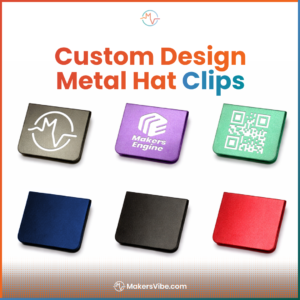Custom Laser-Engraved Metal Hat Clip