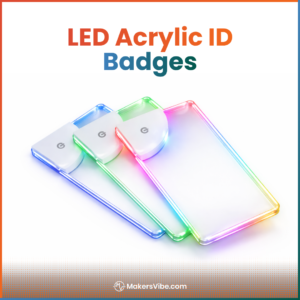 Custom Laser-Engraved LED Badge Holder